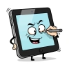 funny-tablet-drawing-its-own-cartoon-face-clipart-391412559